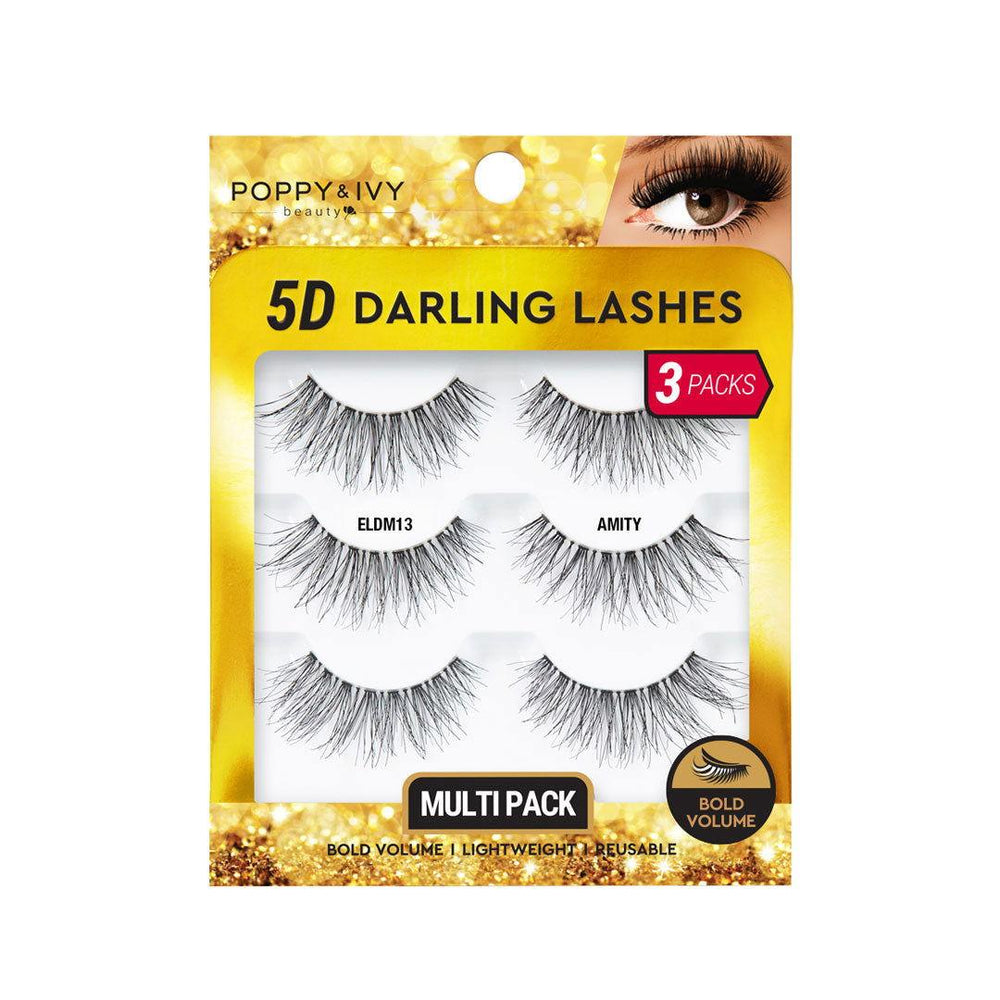 ABSOLUTE POPPY & IVY | 5D DARLING LASHES ELDM13 AMITIÉ - 3 PACKS Mayshka