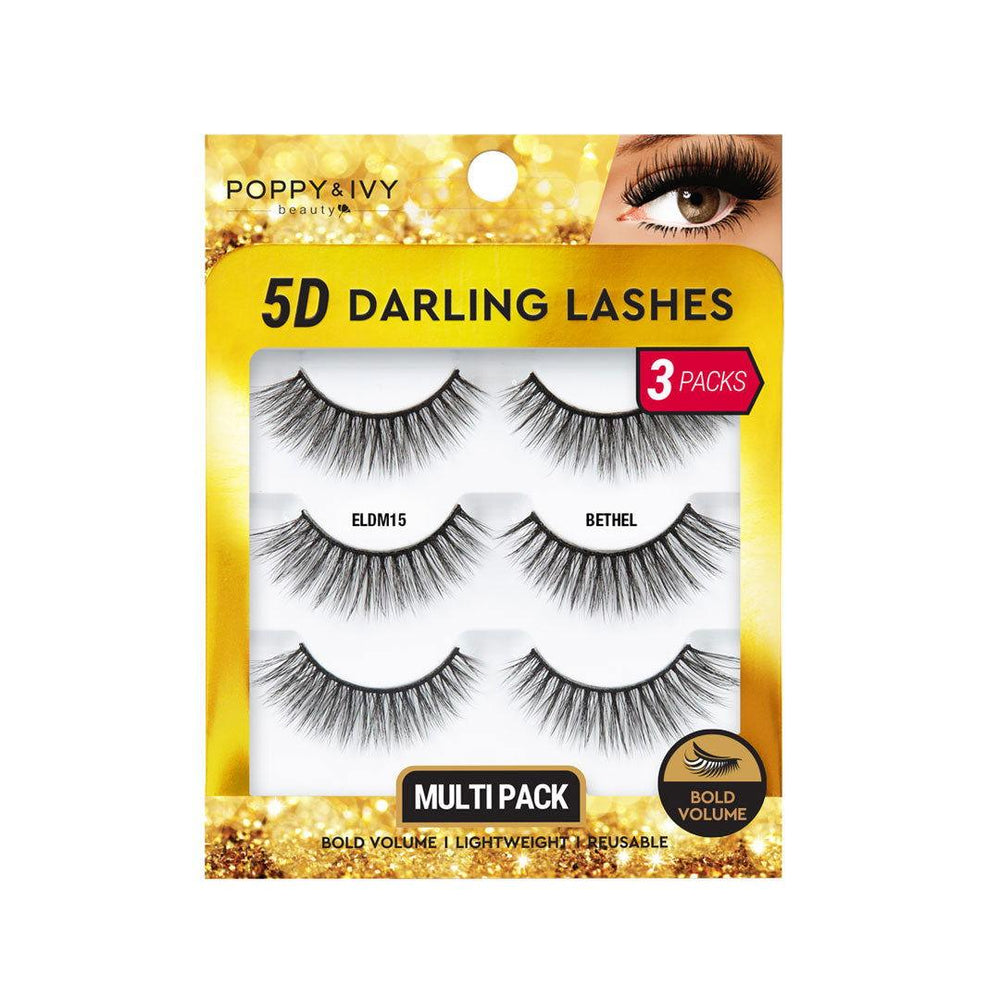 ABSOLUTE POPPY & IVY | 5D DARLING LASHES ELDM15 BETHEL- 3 PACKS Mayshka