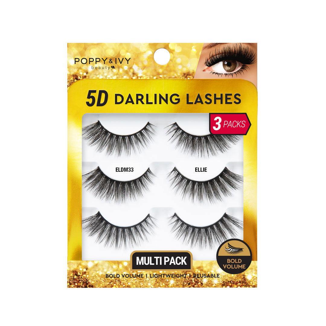 ABSOLUTE POPPY & IVY | 5D DARLING LASHES ELDM33 ELLIE- 3 PACKS Mayshka