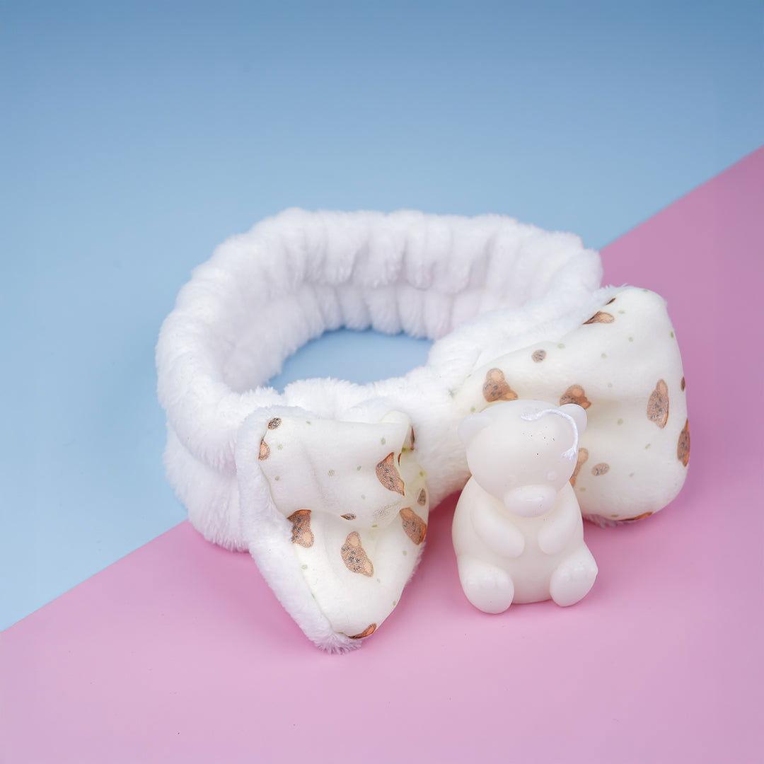 COFFRET | BANDEAU MAQUILLAGE + BOUGIE OURS BJ - Mayshka