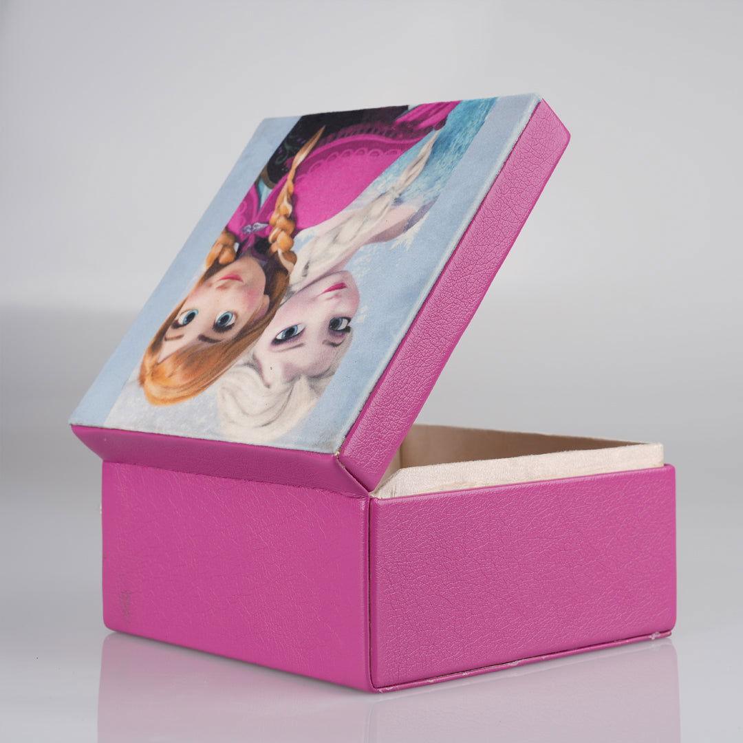 COFFRET | BOITE EN CUIR ET FAUX DAIM FROZEN & ANNA - Mayshka