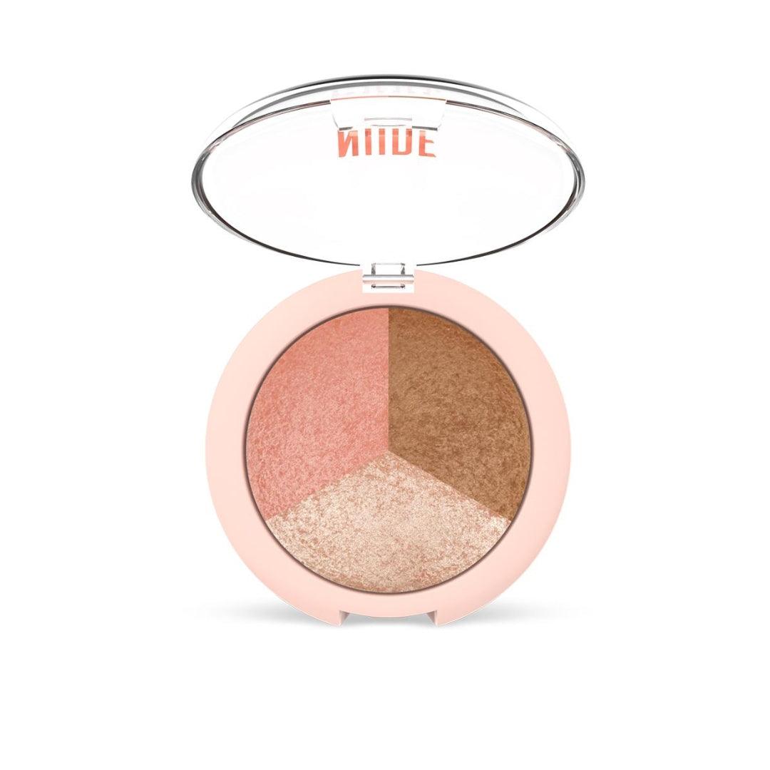 GOLDEN ROSE | NUDE LOOK BAKED TRIO FACE POWDER Mayshka