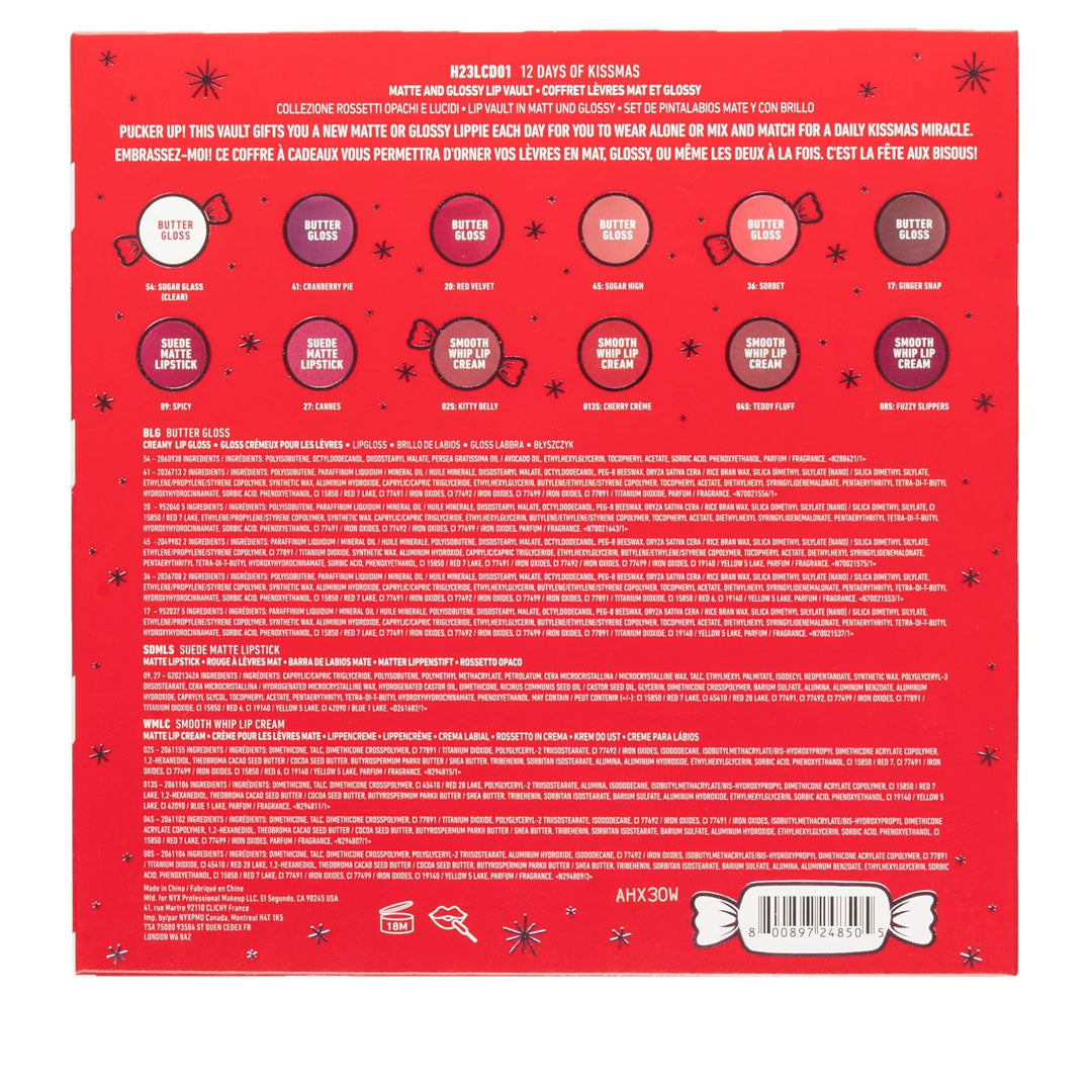 NYX COSMETICS | 12 DAYS OF KISSMAS COFFRET LEVRES