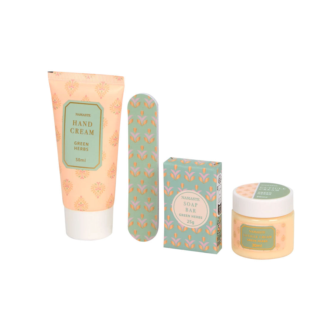 NAMASTE | COFFRET CADEAU SOIN DES MAINS - GREEN HERBS