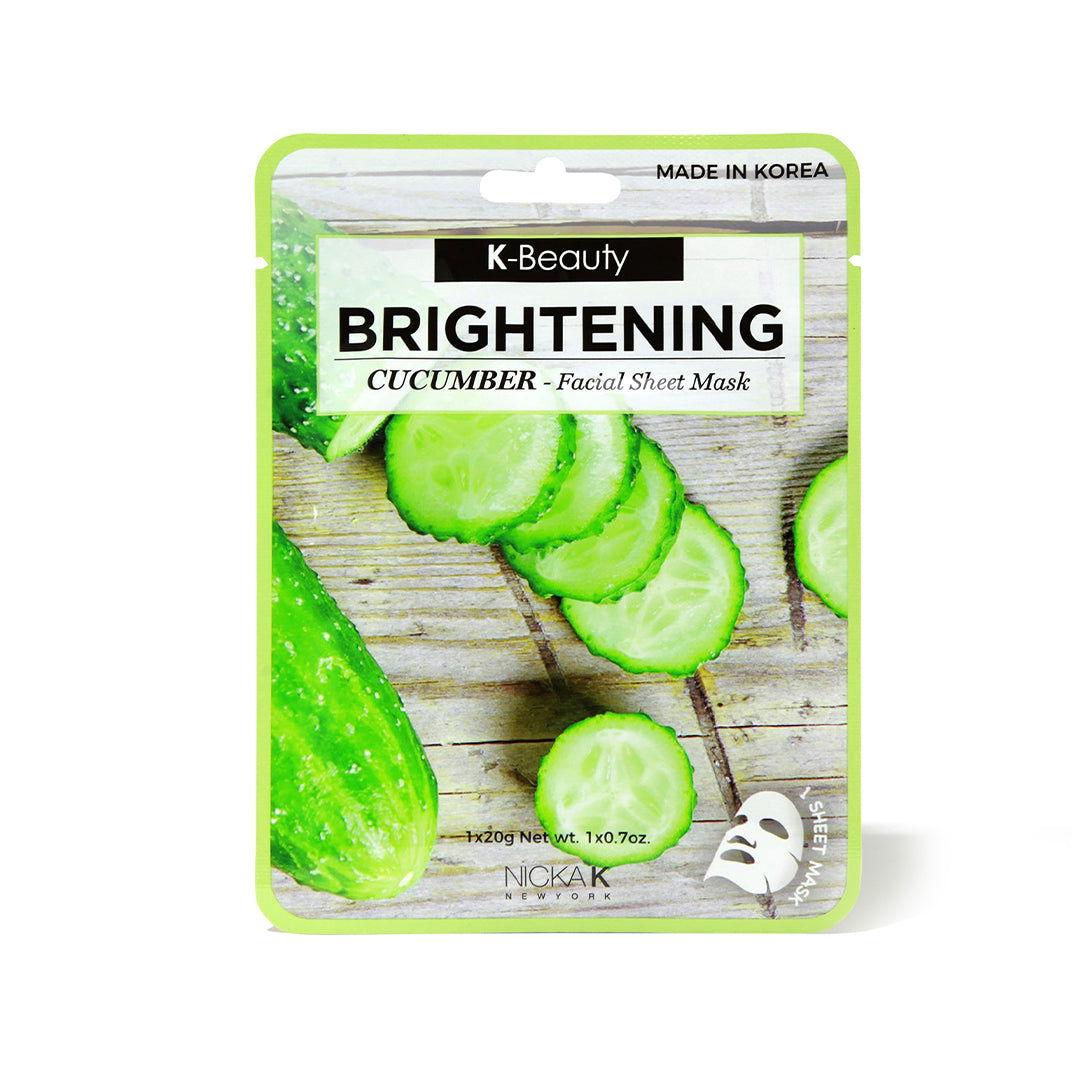 NICKA-K | BRIGHTENING CUCUMBER FACIAL SHEET MASK - Mayshka