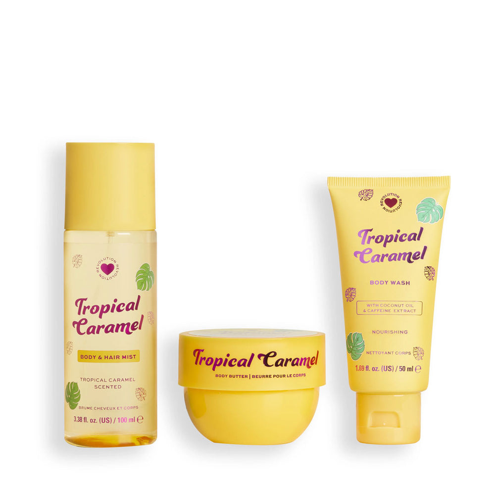 REVOLUTION | TROPICAL CARAMEL BATH & BODY GIFT SET