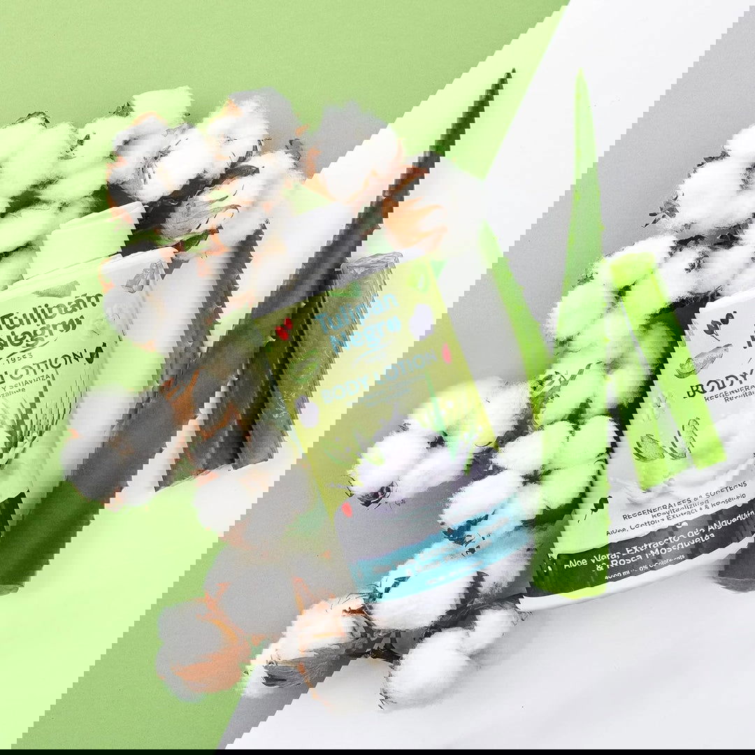 TULIPAN NEGRO | LAIT CORPOREL ALOE VERA , COTTON & ROSE MUSQUEE - Mayshka