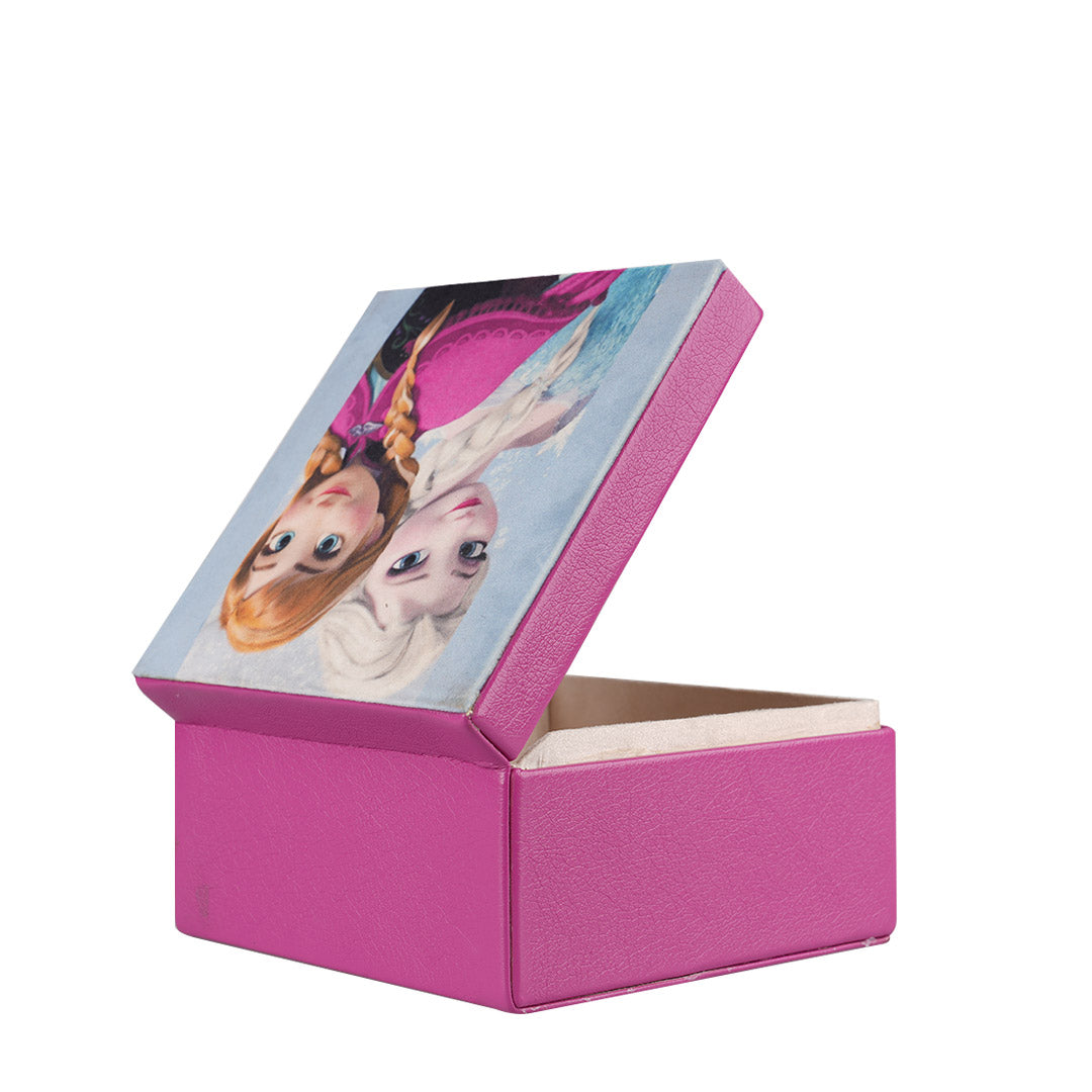 COFFRET | BOITE EN CUIR ET FAUX DAIM FROZEN & ANNA