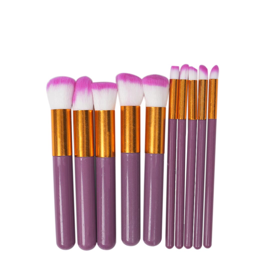 KIT  | LOT DE 10 PINCEAUX DE MAQUILLAGE