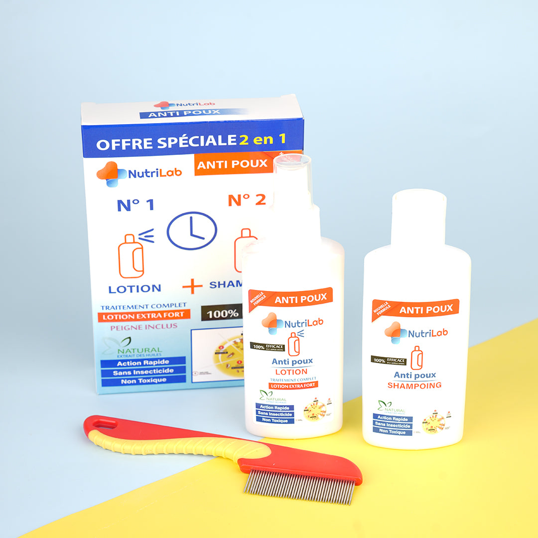 NUTRILAB | PACK SHAMPOOING & LOTION ANTI POUX & PEIGNE 125 ML
