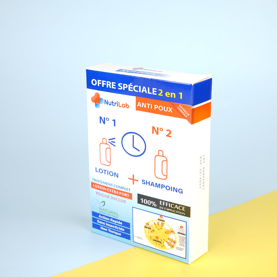 NUTRILAB | PACK SHAMPOOING & LOTION ANTI POUX & PEIGNE 125 ML